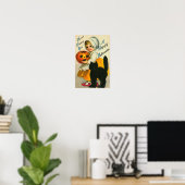 Little Girl en Cat Poster (Thuiskantoor)