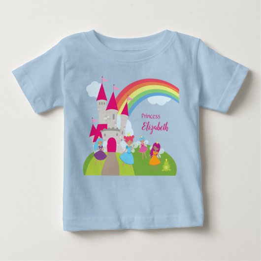 Little Girl Fairy Princess met Rainbow en Castle (Voorkant)