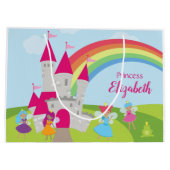 Little Girl Fairy Princess met Rainbow en Castle Groot Cadeauzakje (Achterkant)