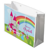 Little Girl Fairy Princess met Rainbow en Castle Groot Cadeauzakje (Voorkant Gekanteld)
