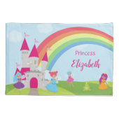 Little Girl Fairy Princess met Rainbow en Castle Kussensloop (Achterkant)
