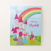 Little Girl Fairy Princess met Rainbow en Castle Legpuzzel (Verticaal)