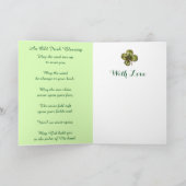 Little Girl, Green Pet, Shamrocks, St Patrick's Da Kaart (Binnen)