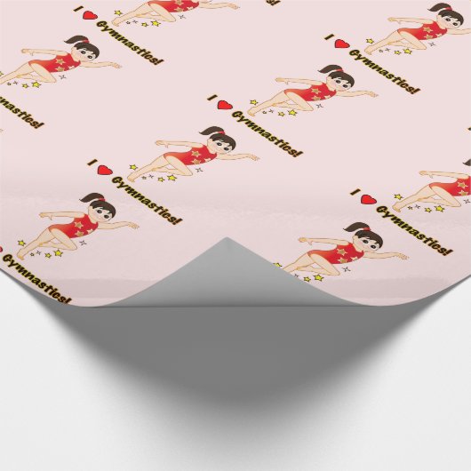 Little Girl Gymnast: I Love Gymnastics Cadeaupapier (Hoek)