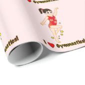 Little Girl Gymnast: I Love Gymnastics Cadeaupapier (Rol Hoek)
