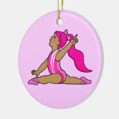 Little Girl Gymnast Keramisch Ornament (Links)