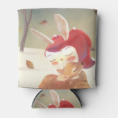 Little Girl Hugging Deer Blikjeskoeler (Voorkant)