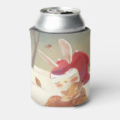 Little Girl Hugging Deer Blikjeskoeler (Blikje Achterkant)