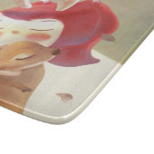 Little Girl Hugging Deer Snijplank (Hoek)