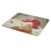 Little Girl Hugging Deer Snijplank (Hoek)