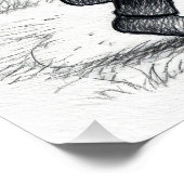 Little Girl In 3-D Red Hat Walking Her Dog Perfect Poster (Hoek)