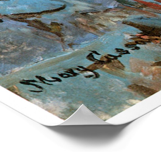 Little Girl in a Blue Armstoel, 1878 Mary Cassatt Poster (Hoek)