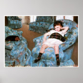 Little Girl in a Blue Armstoel, 1878 Mary Cassatt Poster (Voorkant)