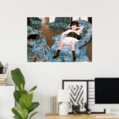 Little Girl in a Blue Armstoel, 1878 Mary Cassatt Poster (Thuiskantoor)