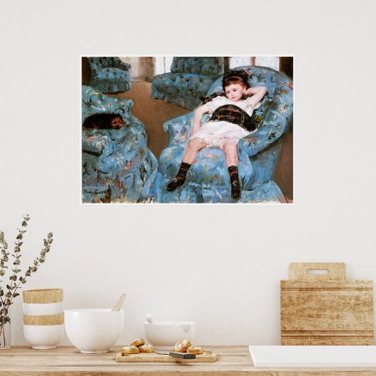 Little Girl in a Blue Armstoel, 1878 Mary Cassatt Poster (Keuken)