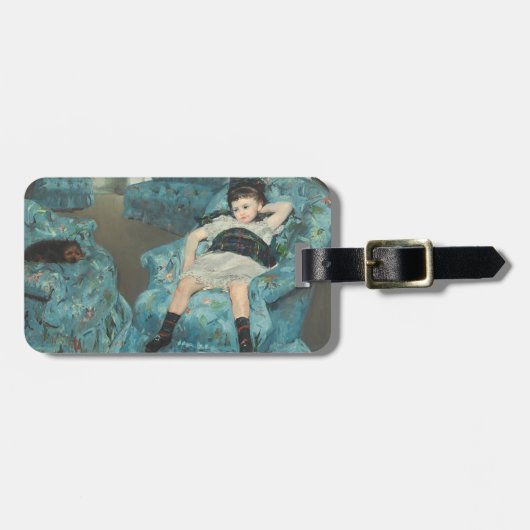 Little Girl in a Blue Armstoel, 1878 (oi) Bagagelabel (Voorkant horizontaal)