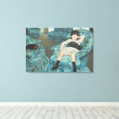 Little Girl in a Blue Armstoel, 1878 (oi) Canvas Afdruk (Insitu (Houten vloer))