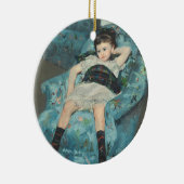 Little Girl in a Blue Armstoel, 1878 (oi) Keramisch Ornament (Rechts)