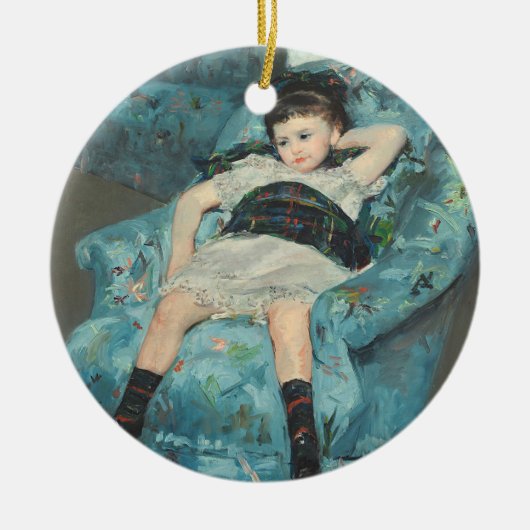 Little Girl in a Blue Armstoel, 1878 (oi) Keramisch Ornament (Voorkant)