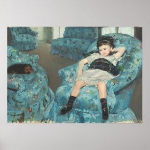 Little Girl in a Blue Armstoel, 1878 (oi) Poster