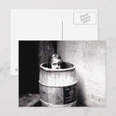 Little Girl in Barrel Briefkaart (Voorkant / Achterkant)