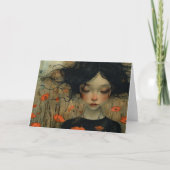 Little Girl in de Bloemen Alle gelegenheden Kaart (Voorkant)