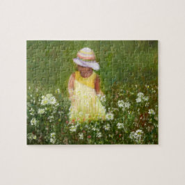 Little Girl in Field of Flowers Legpuzzel
