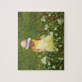 Little Girl in Field of Flowers Legpuzzel
