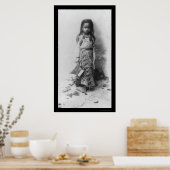 Little Girl in Java, Indonesië 1898 Poster (Keuken)