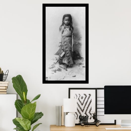 Little Girl in Java, Indonesië 1898 Poster (Thuiskantoor)