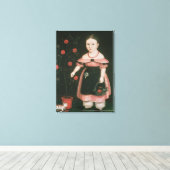 Little Girl in Lavender, c.1840 Canvas Afdruk (Insitu (Houten vloer))