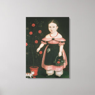 Little Girl in Lavender, c.1840 Canvas Afdruk