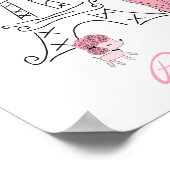 Little Girl in Parijs met Poodle Poster (Hoek)