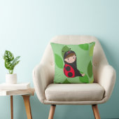 LIttle Girl in Red Ladybug Costume Kussen (Stoel)