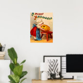 Little Girl & Jack O' Lantern Poster (Thuiskantoor)