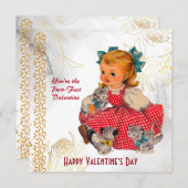 Little Girl Kittens  Spint-Fect Valentijn (Voorkant / Achterkant)