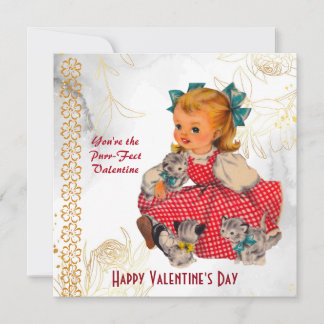 Little Girl Kittens Spint-Fect Valentijn