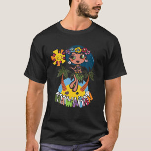 Little Girl Luau Hawaii Costume Cute Kinder Hawaii T-shirt