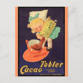 Little Girl maakt Hot Chocolate Briefkaart