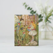  - Little Girl Meets Fairies Briefkaart (Staand voorkant)