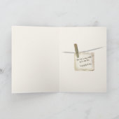 Little Girl met Birthday Daisies Kaart (Binnen)