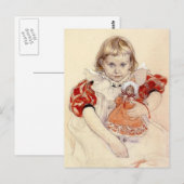 Little Girl met Doll 1897 Briefkaart (Voorkant / Achterkant)