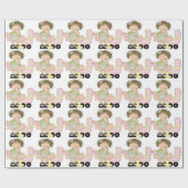 Little Girl met Doll en Pram Cadeaupapier (Vlak)