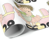 Little Girl met Doll en Pram Cadeaupapier (Rol Hoek)