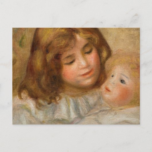 Little Girl met haar Doll van Pierre-Auguste Renoi Briefkaart (Voorkant)