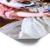 Little Girl met Pets van Emile Vernon Poster (Hoek)