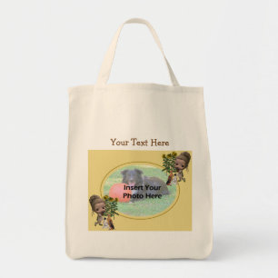 Little Girl met Puppies Foto Tote Bag