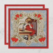 Little Girl met Telephone Invitation (Voorkant / Achterkant)