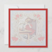 Little Girl met Telephone Invitation (Achterkant)