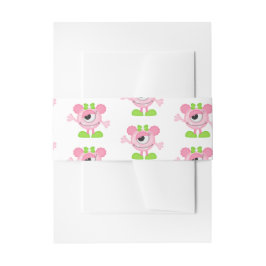 Little Girl Monster-feest Uitnodigingen Wikkel